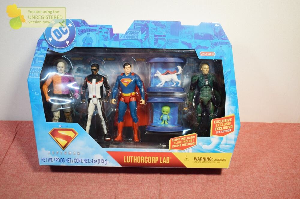 DC Comics Superman TRGX Action Figure Set 6" Luthorcorp Lab 4pk
